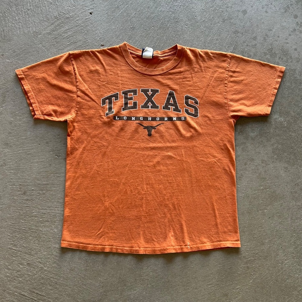 Vintage 90s Texas Longhorns Shirt Size Large Orange NCAA University